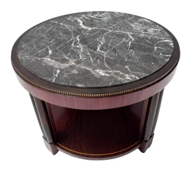 French Art Deco Coffee Table or Cocktail Table with Marble Top, 1930s